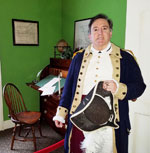 Gene Pisasale portraying Alexander Hamilton at Hamilton Grange