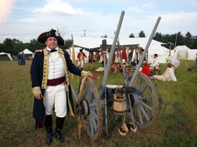 Gene Pisasale portraying Colonel Alexander Hamilton at the Brandywine Battle Reenactment