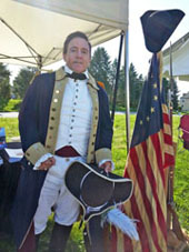 Gene Pisasale as Colonel Alexander Hamilton at the Battle of Brandywine Reenactment 2014